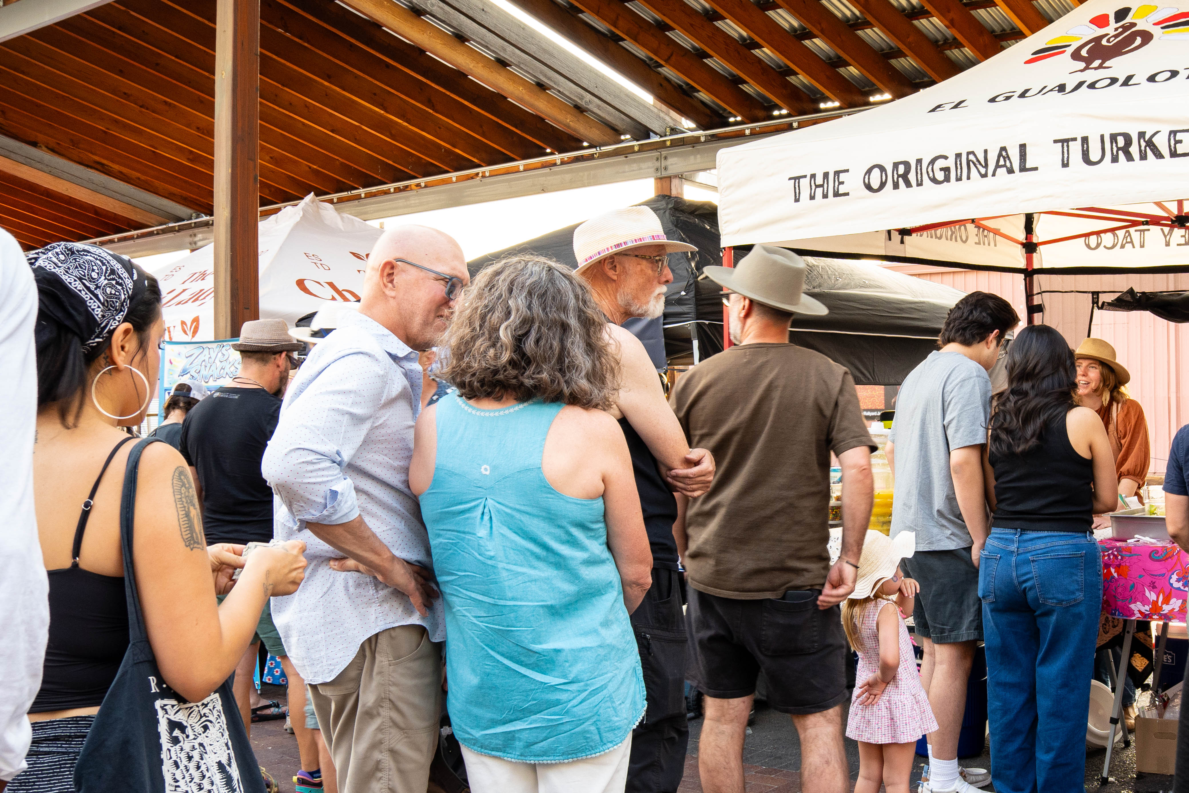 Customers at the night market